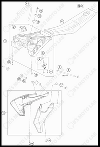 TANK, SEAT, 2022 HUSQVARNA TC-50