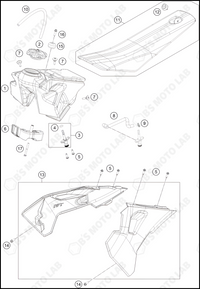 TANK, SEAT, 2024 HUSQVARNA TC-65