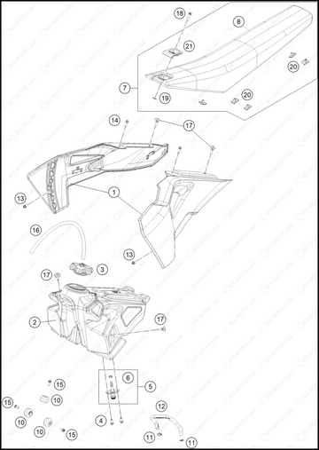 TANK, SEAT, 2025 HUSQVARNA TC-85-19-16