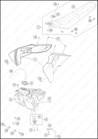 TANK, SEAT, 2025 HUSQVARNA TC-85-17-14