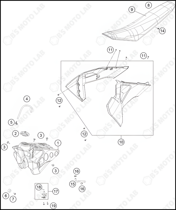 TANK, SEAT, 2022 HUSQVARNA TC-125