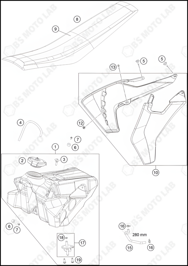 TANK, SEAT, 2024 HUSQVARNA TC-85-17-14