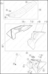 TANK, SEAT, 2025 HUSQVARNA TC-125