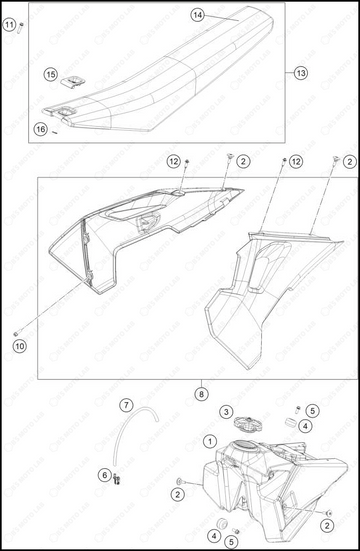 TANK, SEAT, 2025 HUSQVARNA TC-125