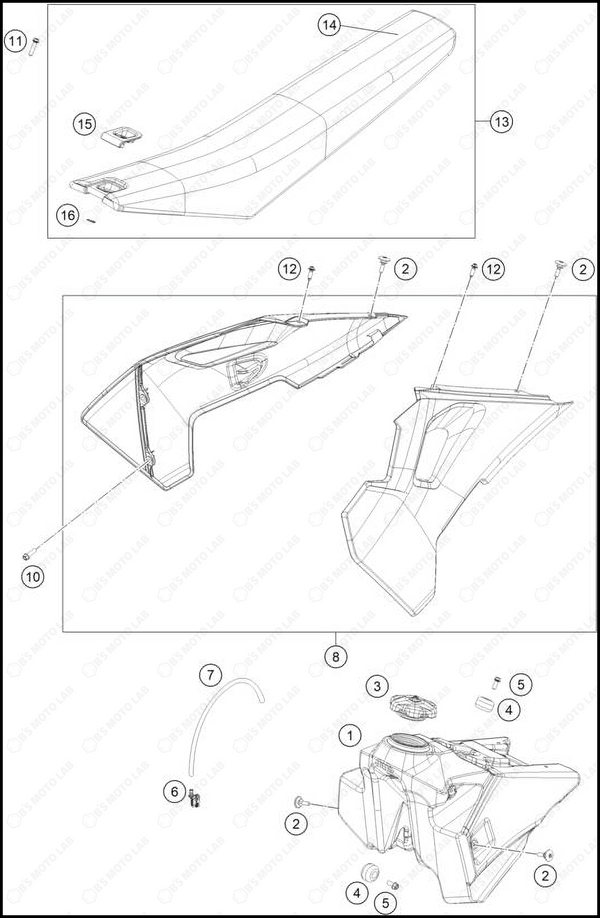 TANK, SEAT, 2025 HUSQVARNA TC-300