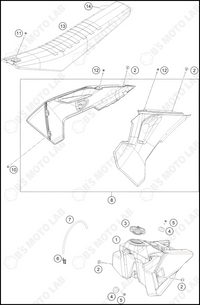 TANK, SEAT, 2023 HUSQVARNA FC-350