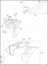 TANK, SEAT, 2024 HUSQVARNA TE-300
