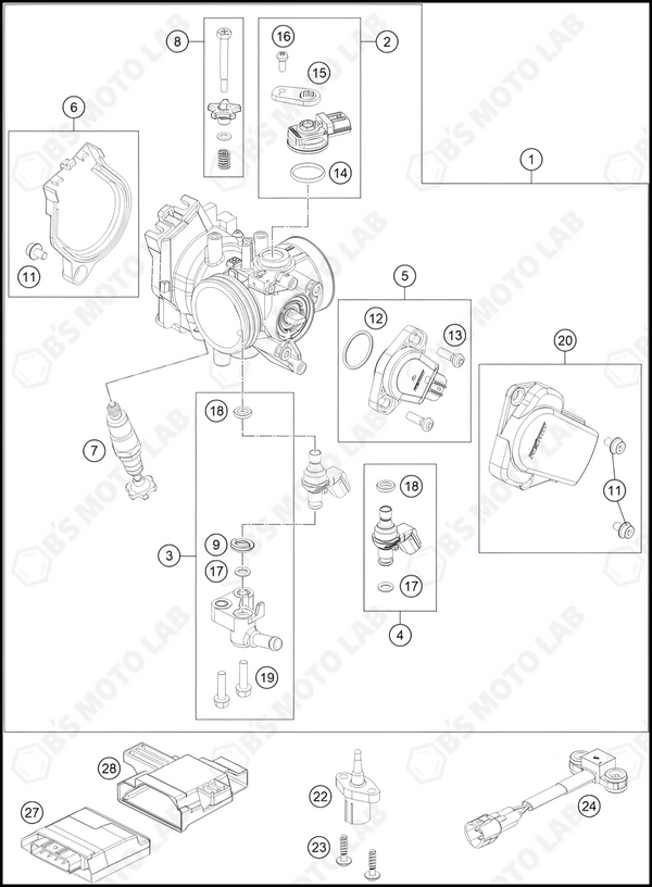 THROTTLE BODY, 2024 HUSQVARNA FE-501-S