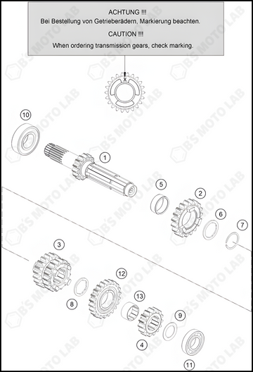 TRANSMISSION I - MAIN SHAFT, 2023 HUSQVARNA TC-250