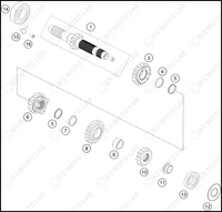 TRANSMISSION I - MAIN SHAFT, 2022 HUSQVARNA FC-250