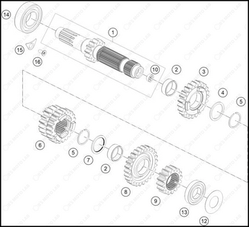 TRANSMISSION I - MAIN SHAFT, 2024 HUSQVARNA TE-300