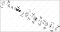 TRANSMISSION I - MAIN SHAFT, 2022 HUSQVARNA TC-85-19-16