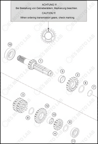 TRANSMISSION I - MAIN SHAFT, 2022 HUSQVARNA TC-125