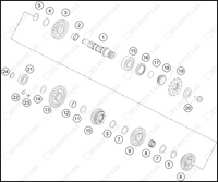 TRANSMISSION II - COUNTERSHAFT, 2022 HUSQVARNA FC-350