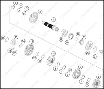 TRANSMISSION II - COUNTERSHAFT, 2022 HUSQVARNA FC-250