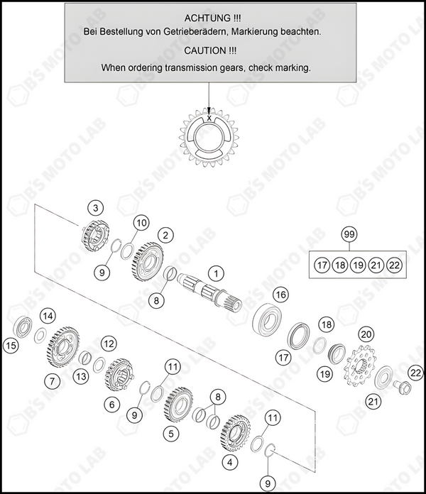 TRANSMISSION II - COUNTERSHAFT, 2023 HUSQVARNA TC-125