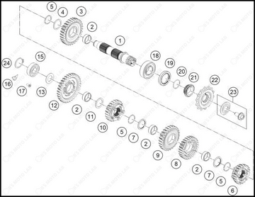 TRANSMISSION II - COUNTERSHAFT, 2024 HUSQVARNA TE-300