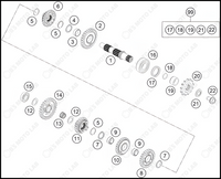 TRANSMISSION I - MAIN SHAFT, 2023 HUSQVARNA TC-85-17-14