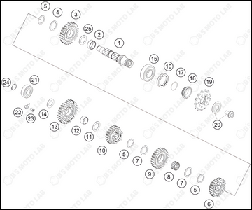 TRANSMISSION II - COUNTERSHAFT, 2023 HUSQVARNA FC-450