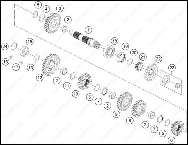 TRANSMISSION II - COUNTERSHAFT, 2025 HUSQVARNA TE-300