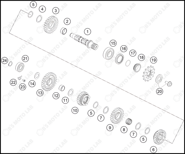 TRANSMISSION II - COUNTERSHAFT, 2022 HUSQVARNA TC-250