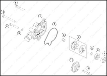 WATER PUMP, 2024 HUSQVARNA TE-300