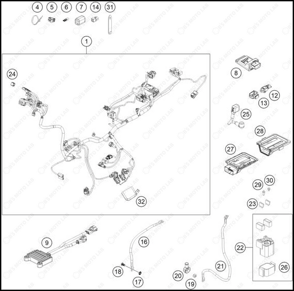 WIRING HARNESS, 2024 HUSQVARNA TE-300
